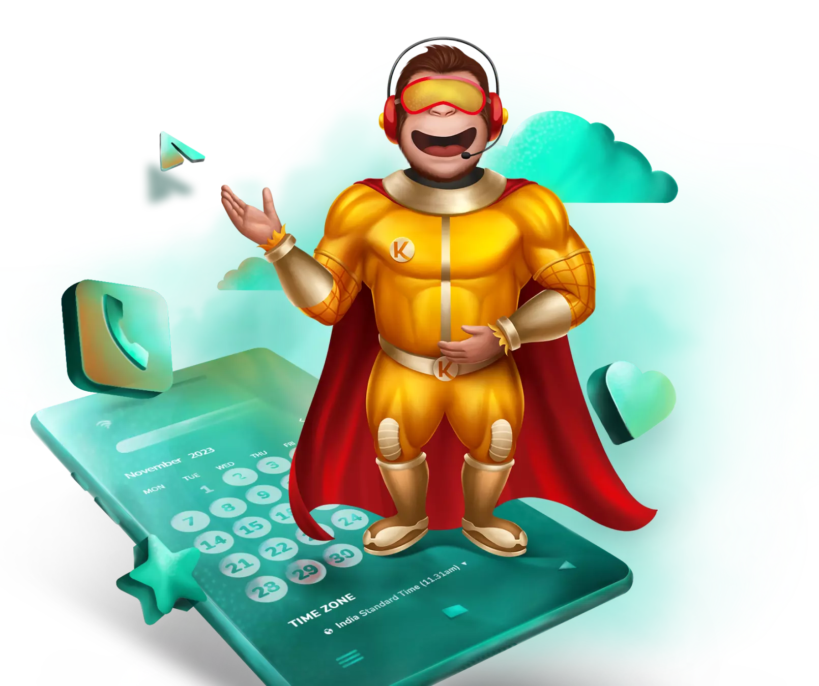 kimp Book a Call Character